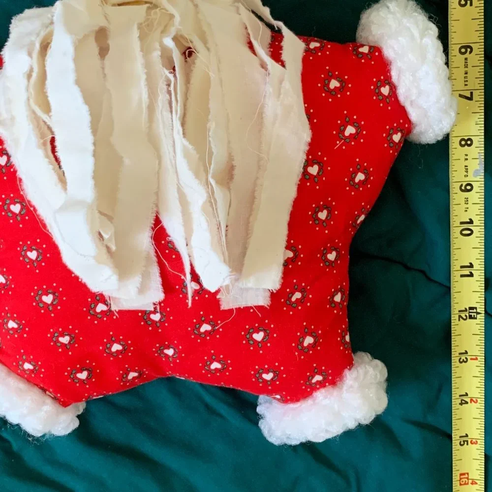 🎉HP🎉 Santa Accent Holiday Pillow Red, Green and White in the Shape of a Star